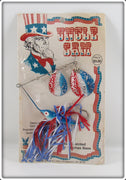 B.A.S.S. Red White & Blue Uncle Sam Spinner Bait On Card 