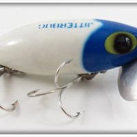 Arbogast Pradco Blue Head White Body Jitterbug Lure