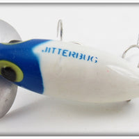 Arbogast Pradco Blue Head White Body Jitterbug