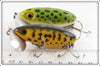 Arbogast Yellow Black Coachdog & Frog Jitterbug Pair