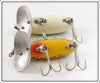 Arbogast Yellow Black Coachdog & Frog Jitterbug Pair