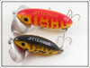 Arbogast Yellow Red Coachdog & Yellow Black Coachdog Jitterbug Pair