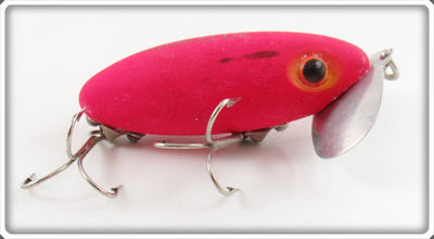 Vintage Fred Arbogast Neon Red Jitterbug Lure