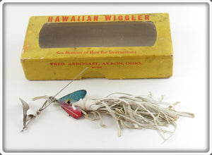 Vintage Fred Arbogast Hawaiian Wiggler Lure In Early Box