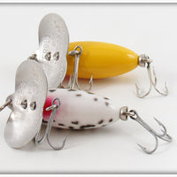 Arbogast Yellow Silver Ribs & Coachdog Jitterbug Pair