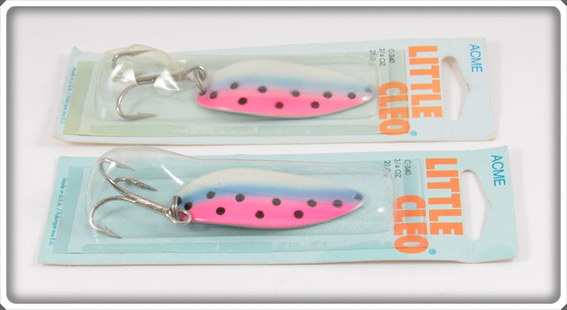 Acme Tackle Co Rainbow Trout Little Cleo Lure Pair On Cards