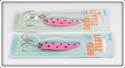Acme Tackle Co Rainbow Trout Little Cleo Lure Pair On Cards