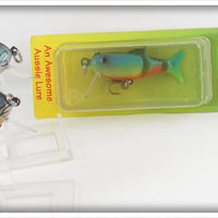 Possum Lures Jointed Aussie Minnow Lot Of Three With One Card