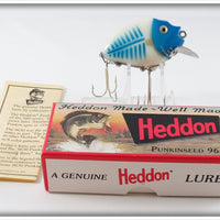 Heddon Bone Blue Head Blue Shore Punkinseed Spook Lure In Box