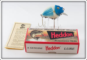 Heddon Bone Blue Head Blue Shore Punkinseed Spook Lure In Box