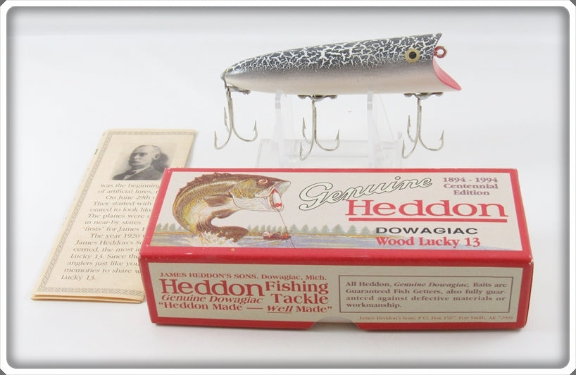 Heddon Green Crackleback Centennial Edition Lucky 13 Lure In Box