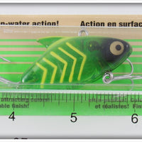 Heddon XGY Clear Green Yellow Ribs Super Sonic On Card