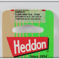 Heddon XGY Clear Green Yellow Ribs Super Sonic On Card