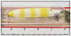 Heddon White With Yellow Stripes Vamp Spook On Card