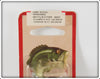 Heddon White With Yellow Stripes Vamp Spook On Card