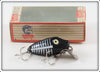 Vintage Heddon Black Shore Midgit Digit Lure In Box