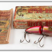 Vintage Heddon Rainbow Jointed River Runt Lure In Box