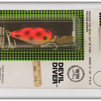 Heddon Spotted Redhorse RFB Baby Devil Diver Lure On Card