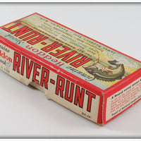 Heddon Red Head White Jointed River Runt In Box