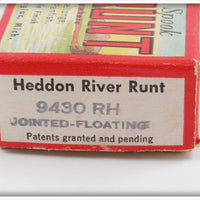 Heddon Red Head White Jointed River Runt In Box