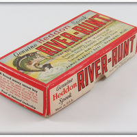 Heddon Red Head White Jointed River Runt In Box