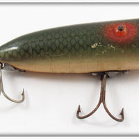 Vintage Heddon Green Scale Baby Lucky 13 Lure