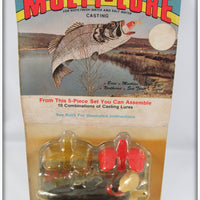 Vintage The Multi Lure Co Black Spook Multi Lure On Card