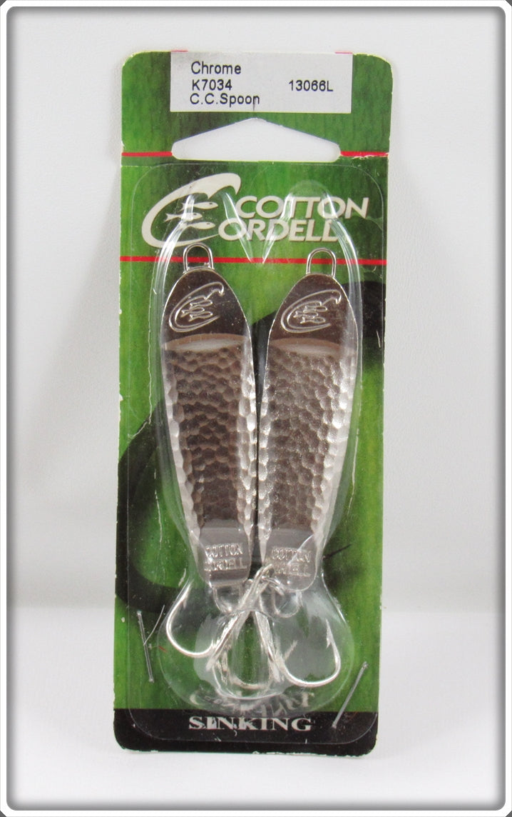Cotton Cordell Chrome C.C. Spoon Pair On Card