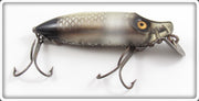Vintage Heddon Fish Flash Silver & Black River Runt Lure