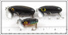 Arbogast Black & Perch Jitterbug Lot Of Three