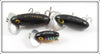 Arbogast Black & Perch Jitterbug Lot Of Three