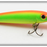 Vintage Lindy Little Joe Inc Green & Orange Shadling Lure