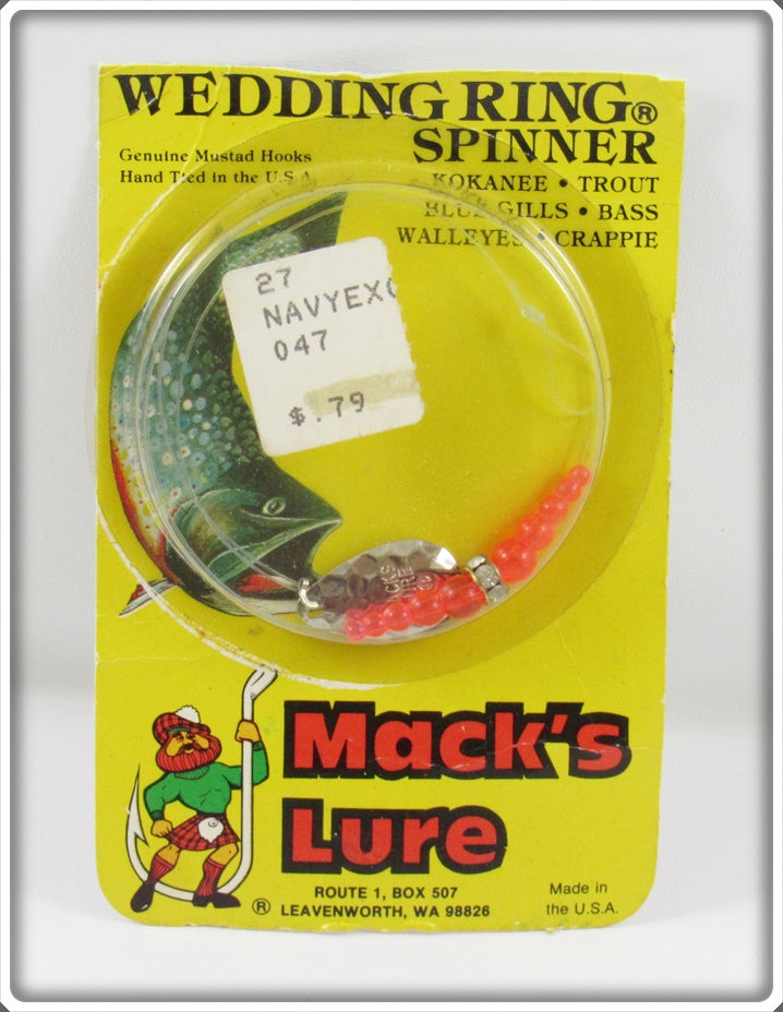 Vintage Mack's Lures Wedding Ring Spinner Lure On Card