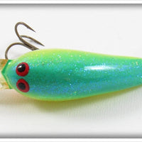 Norman Glitter Chartreuse & Blue Big N