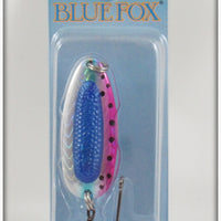 Blue Fox Holographic Flash Rainbow Trout Spinner Lure On Card