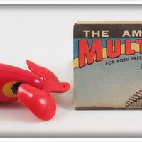 Vintage The Multi Lure Co Red Head Multi Lure With Paper 