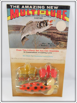 Vintage The Multi Lure Co Tiger Spot Multi Lure On Card 