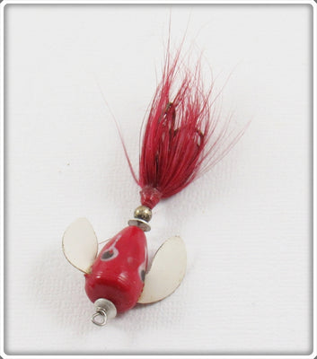 Vintage Unknown Red & White Worden Twirl Bug Type Lure