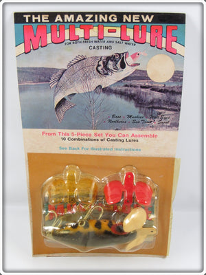 Vintage The Multi Lure Co Wally A Multi Lure On Card