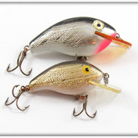Vintage Rebel Silver Wee R & Gold Teeny R Lure Pair