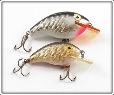 Vintage Rebel Silver Wee R & Gold Teeny R Lure Pair
