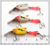Heddon Shad, Red Head White & Yellow Firetail Sonic Lot Of Three