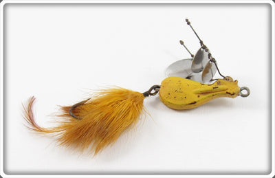 Vintage Jacks Lures Yellow Jack's Dual Spinner Lure