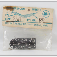 Helin Black Silver Specks Swimmerspoon Insert In Package