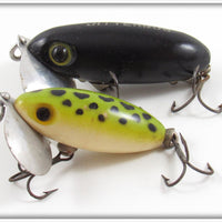 Arbogast Black & Frog Jitterbug Pair