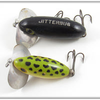 Arbogast Black & Frog Jitterbug Pair