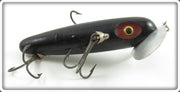 Vintage Fred Arbogast Black Wooden Musky Jitterbug Lure