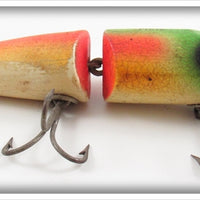 Vintage Creek Chub Rainbow Fire Jointed Pikie Lure