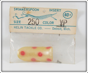 Vintage Helin Yellow Pearl Swimmerspoon Insert In Package