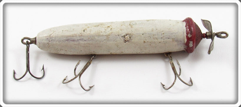 Vintage Folk Art Red & White Woodpecker Lure